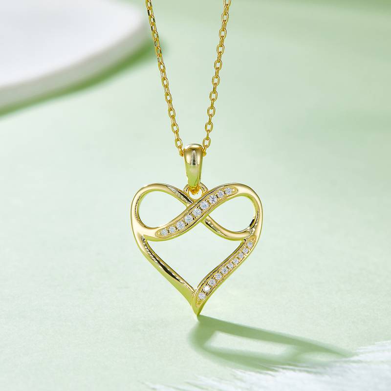 密镶无限的爱吊坠S925银莫桑钻厘石D级0.1CT